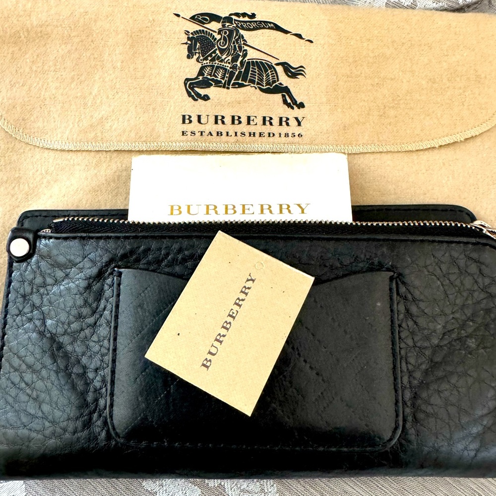 Authentic Burberry Black Wallet.